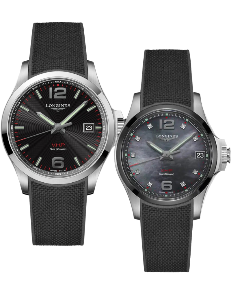 КОМПЛЕКТ ПАРНЫХ ЧАСОВ Longines Conquest V.H.P