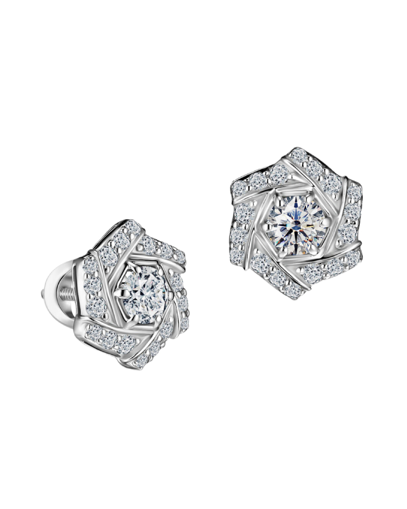 Alrosa Diamonds пусеты 9L214211S Alrosa Diamonds пусеты 9L214211S