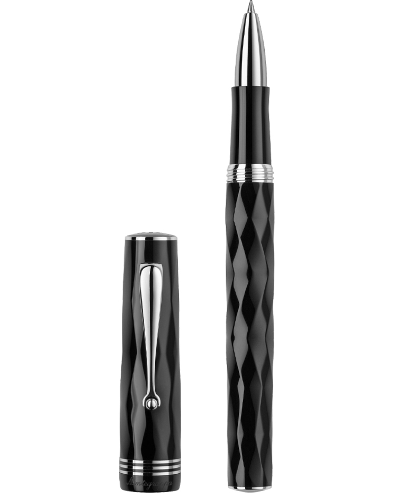 Montegrappa ISRBTRIC ручка роллер, черная смола-нержавеющая сталь